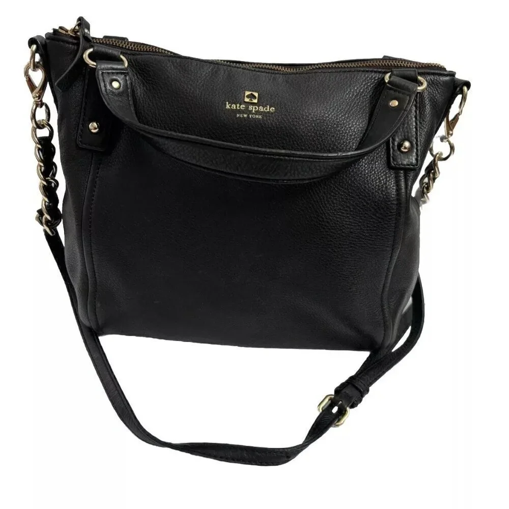 Kate Spade Handbag Leather black Satchel ShoulderBag Purse
